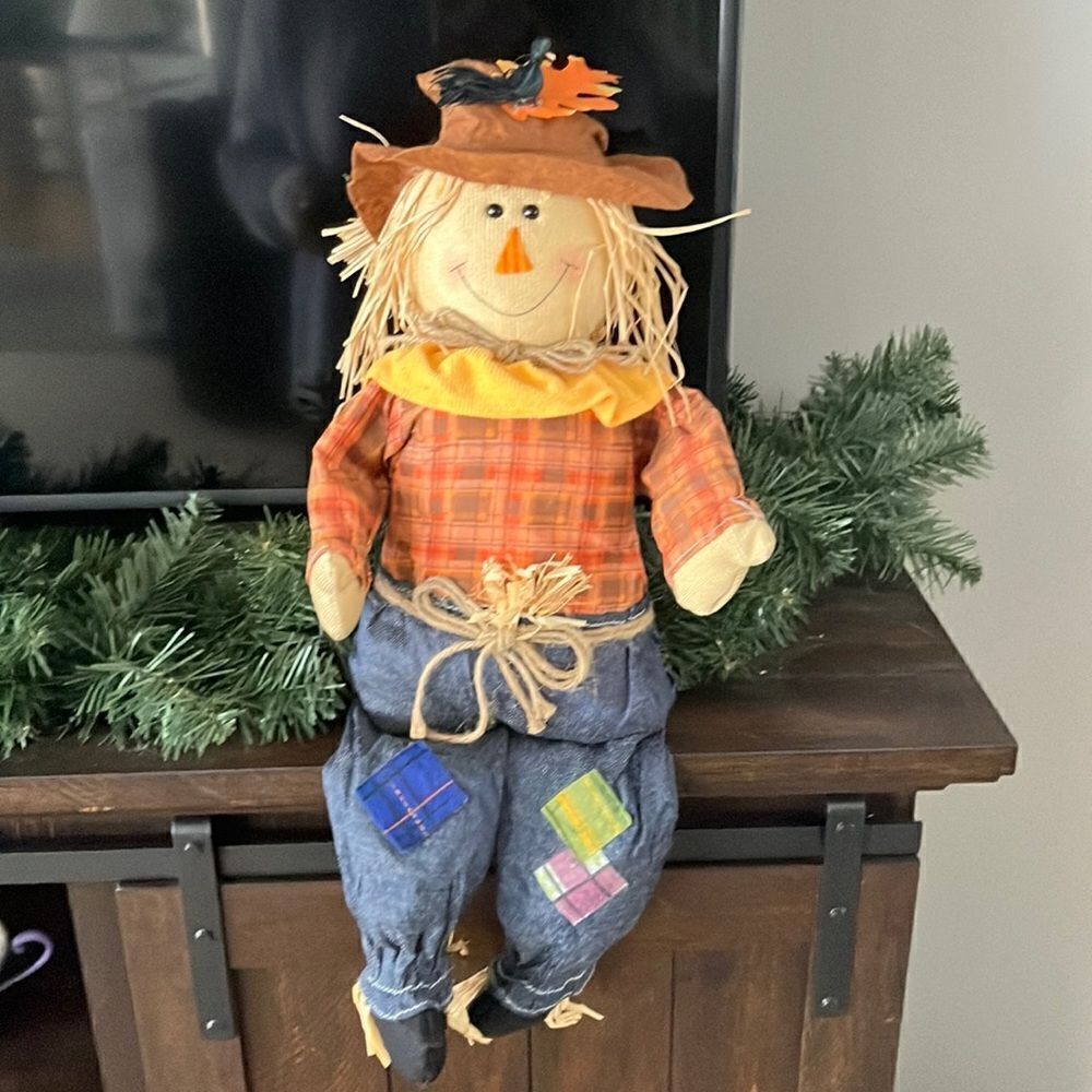 Autumnal Scarecrow Decoration For Tabletop Use- 22” by 15”